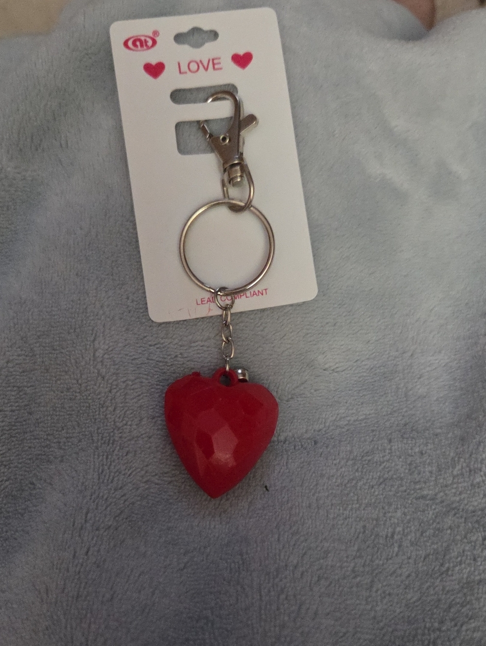 Red Heart Keychain Charm NWOT